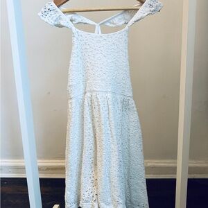 White Lace Off-Shoulder Dress